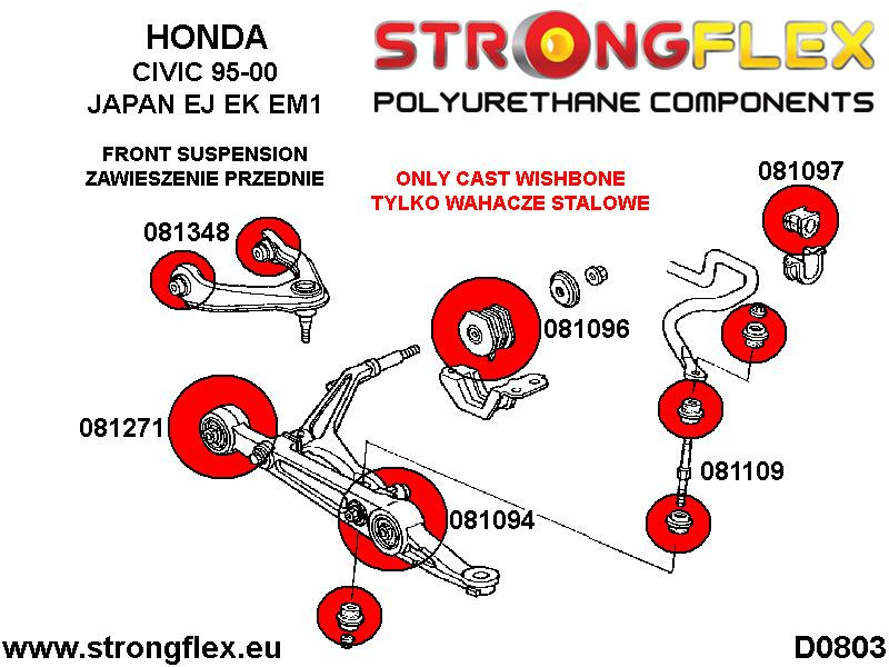 Front lower wishbone inner bush SPORT
