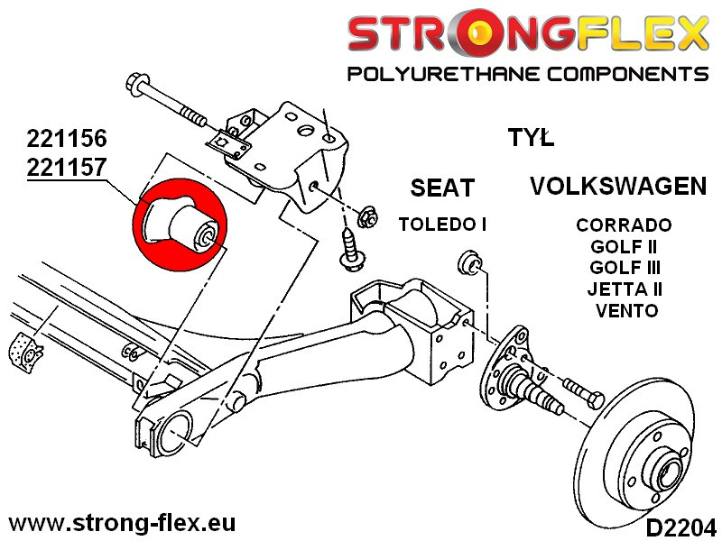 Rear subframe bush 45mm