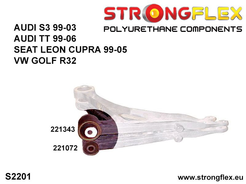 Front wishbone front bush