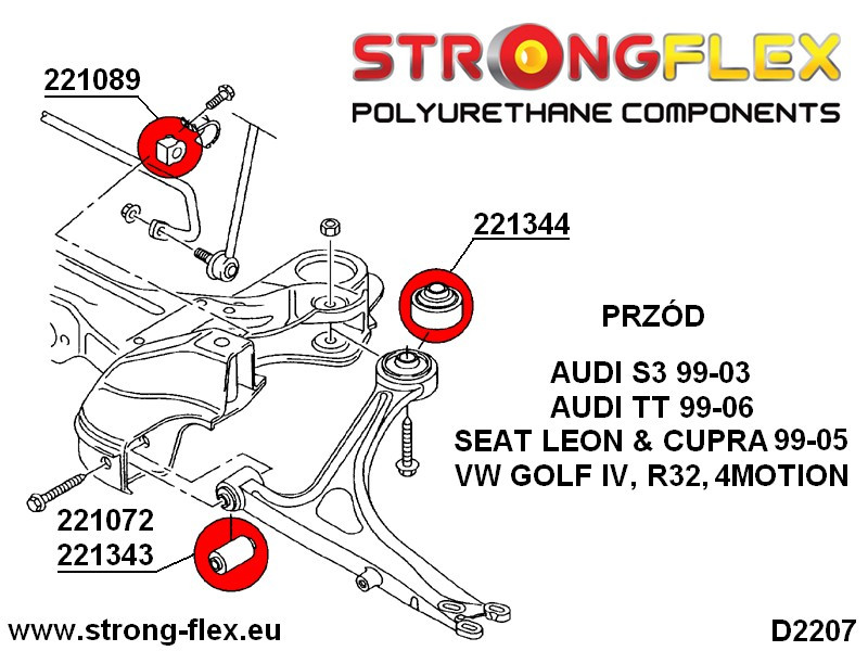 Front wishbone rear bush