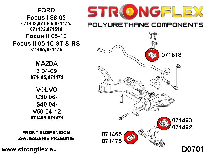 Front wishbone rear bush