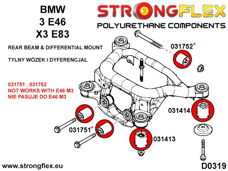 Rear differential front mount bush SPORT
