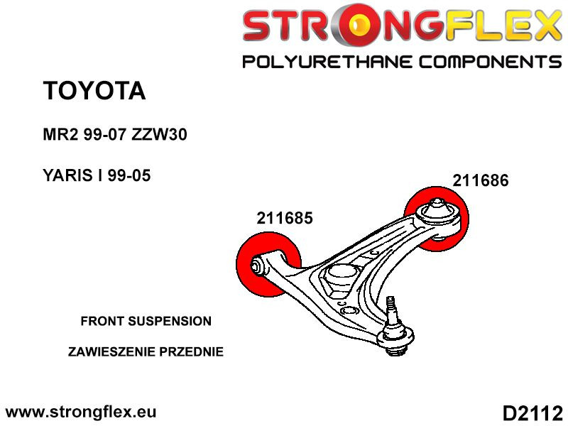 Front wishbone rear bush SPORT