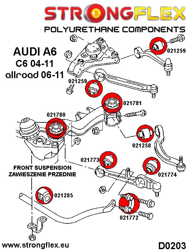 Front subframe - rear bush SPORT