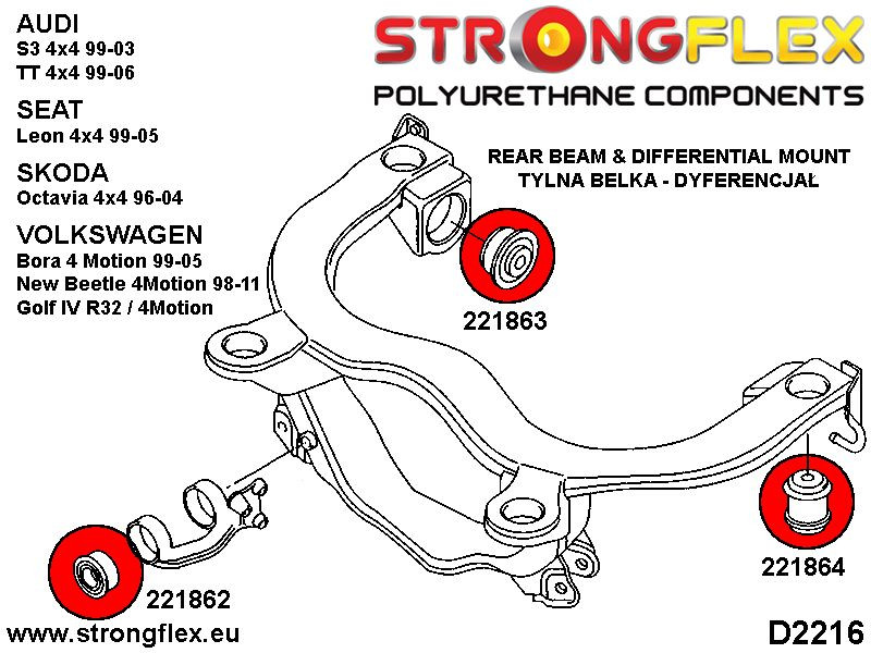 Rear diff mount - rear bush SPORT