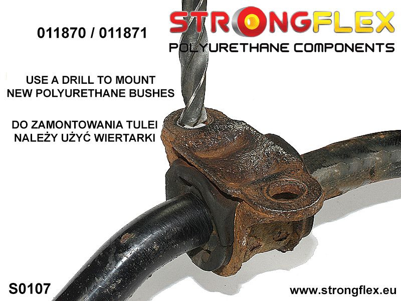 Rear anti roll bar bush