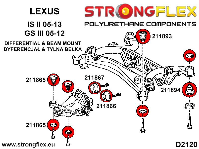 Rear beam - rear bush