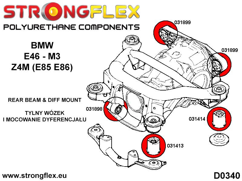 Rear differential - front mount bush M3 SPORT