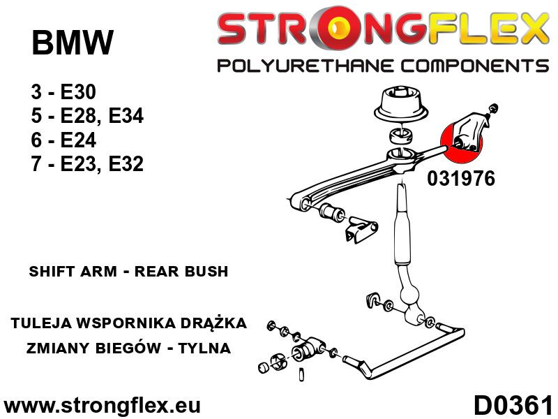Shift arm – rear bush SPORT