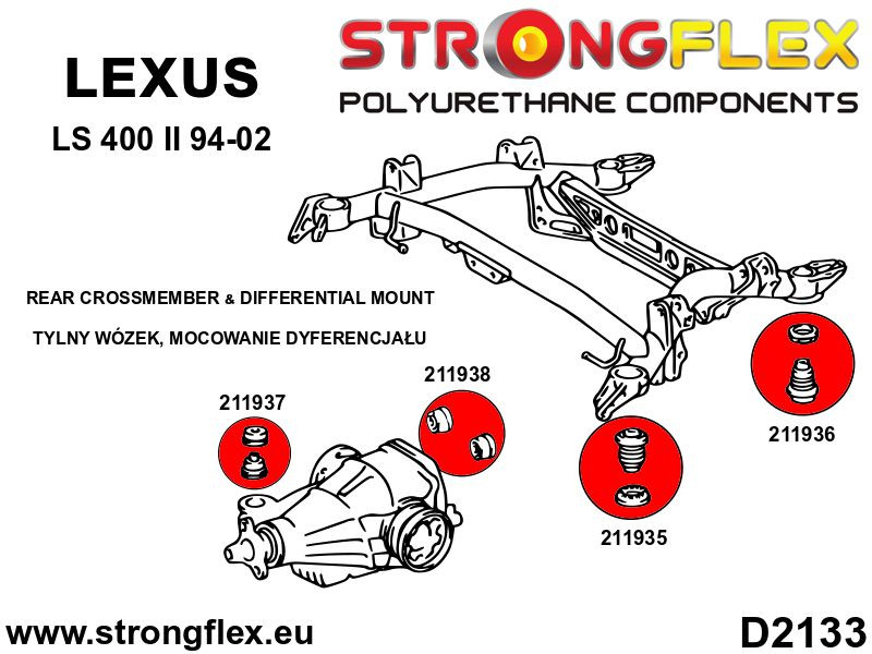 Rear crossmember – front bush
