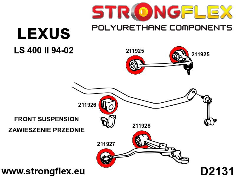 Front suspension bush kit SPORT