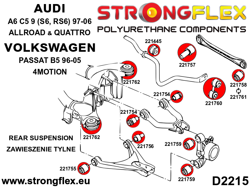 Rear anti roll bar link bush SPORT