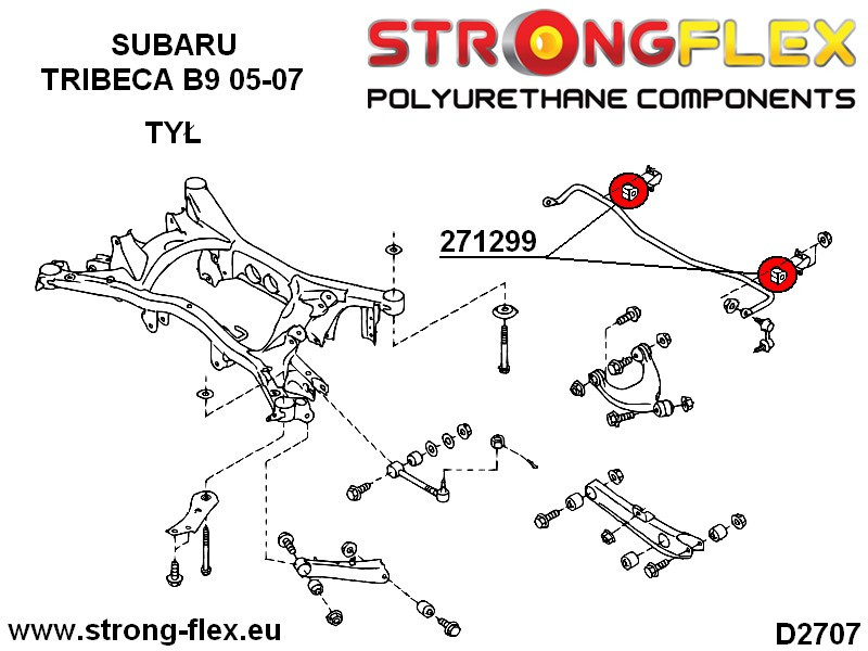Rear anti roll bar bush 15mm