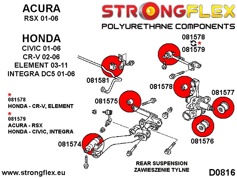 Rear suspension bush SPORT