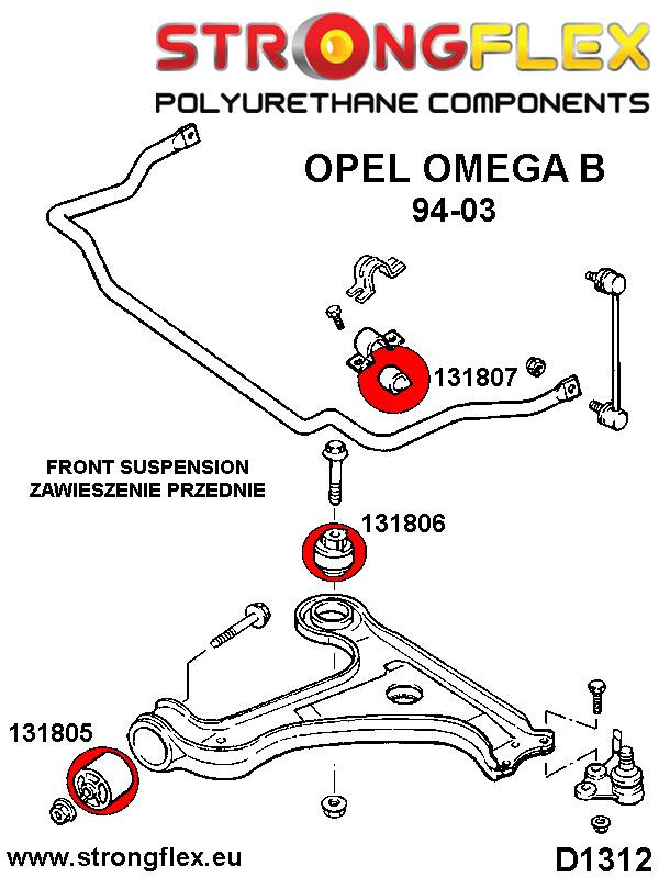 Front anti roll bar bush