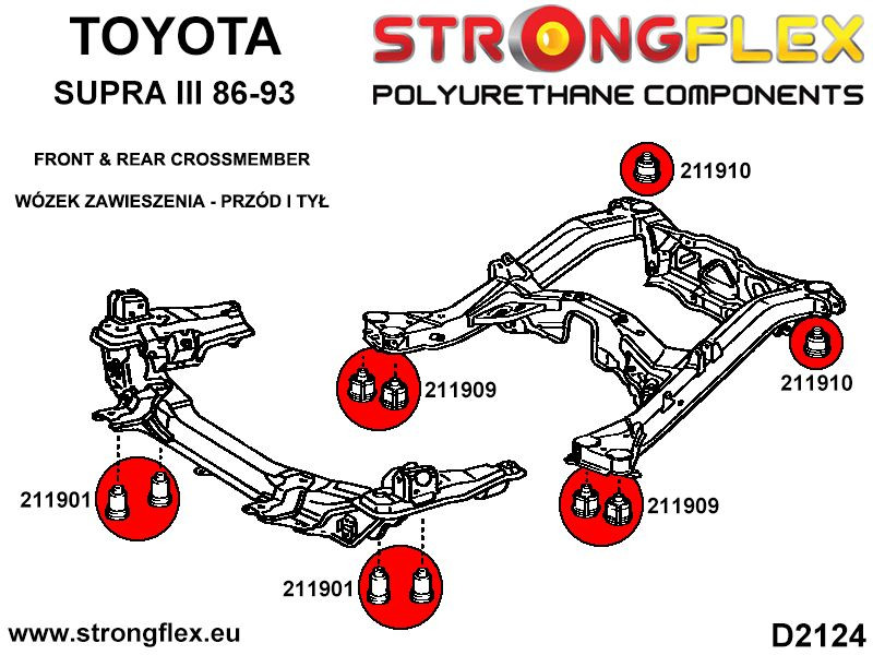 Toyota Supra MK3 Rear subframe - rear bush SPORT