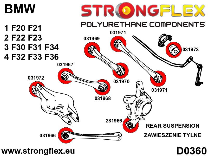 Rear suspension bush kit