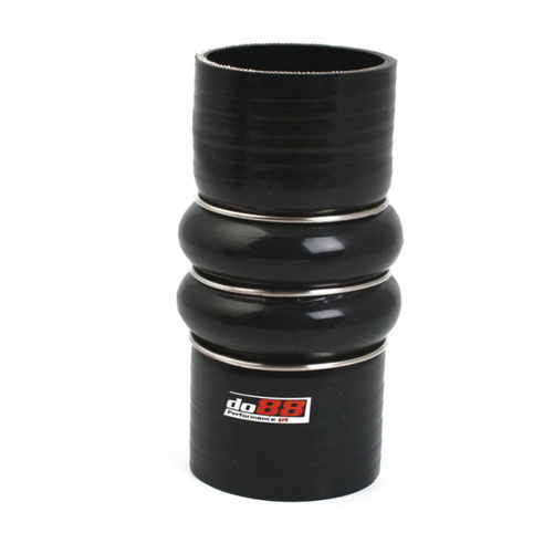 Silicone hose Black Flex Connection 2-Humps 2,75'' (70mm)