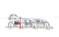 Headers LS Cast, Coated (Rear)