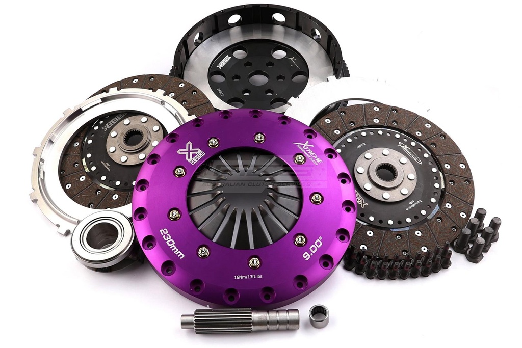 MAZDA 3 (BK) 2.3 DiSi Turbo MPS (BK3P) - 230mm Organic Twin Plate Clutch Kit Incl Flywheel 1200Nm