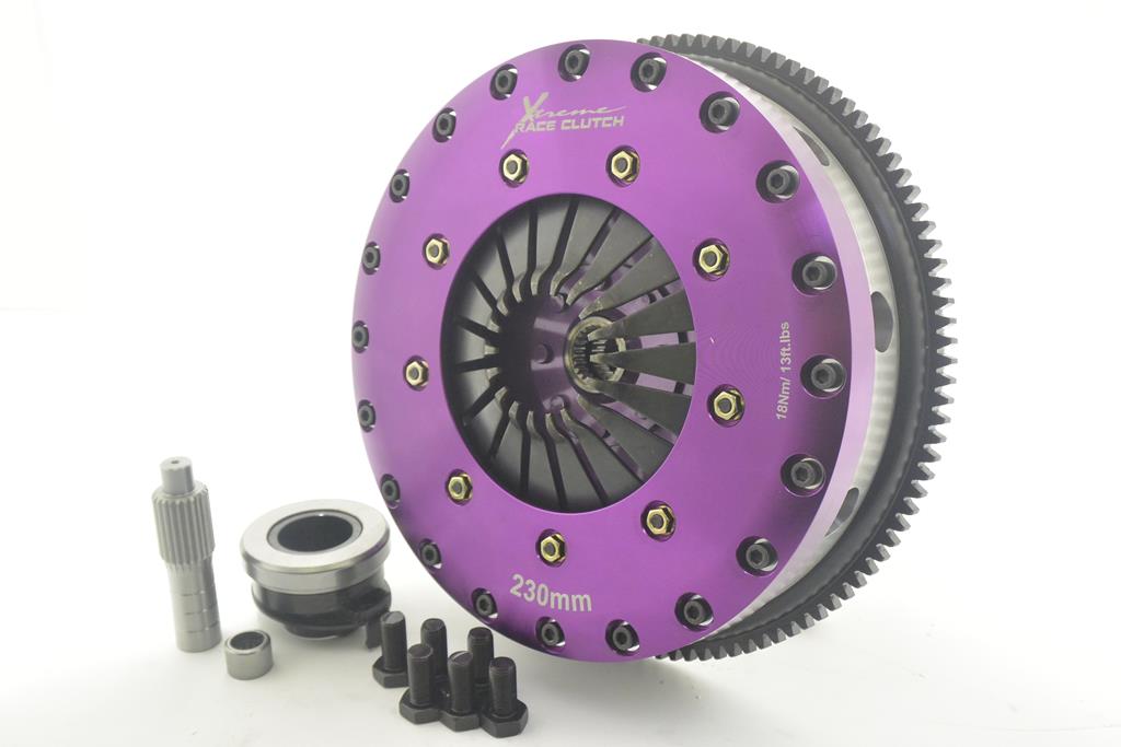 MAZDA 3 (BK) 2.3 DiSi Turbo MPS (BK3P) - 230mm Organic Twin Plate Clutch Kit Incl Flywheel 1200Nm