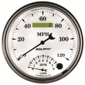 5" Tachometer/Speedometer Combo, 8k Rpm/120 Mph, Old-Tyme White Ii