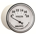 2-1/16" Voltmeter, 8-18v, Old-Tyme White Ii