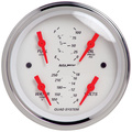 2 Pc. Gauge Kit, 3-3/8" Quad & Speedometer, 240-33 Ω, Arctic White