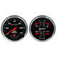 2 Pc. Gauge Kit, 5" Quad & Tach/Speedo, 240-33 Ω, Designer Black