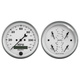 2 Pc. Gauge Kit, 3-3/8" Quad & Speedometer, 240-33 Ω, Old Tyme White