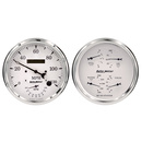 2 Pc. Gauge Kit, 5" Quad & Tach/Speedo, 240-33 Ω, Old Tyme White