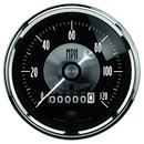 3-3/8" Speedometer, 0-120 Mph, Prestige Black Diamond