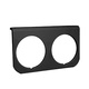 Gauge Mounting Panel, Dual, 2-1/16", Black, Aluminum