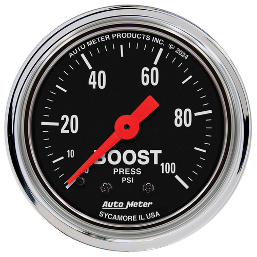 2-1/16" Boost, 0-100 Psi, Traditional Chrome