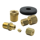 Fitting Kit, 1/8" Nptf Compression To 1/8" Line, Brass