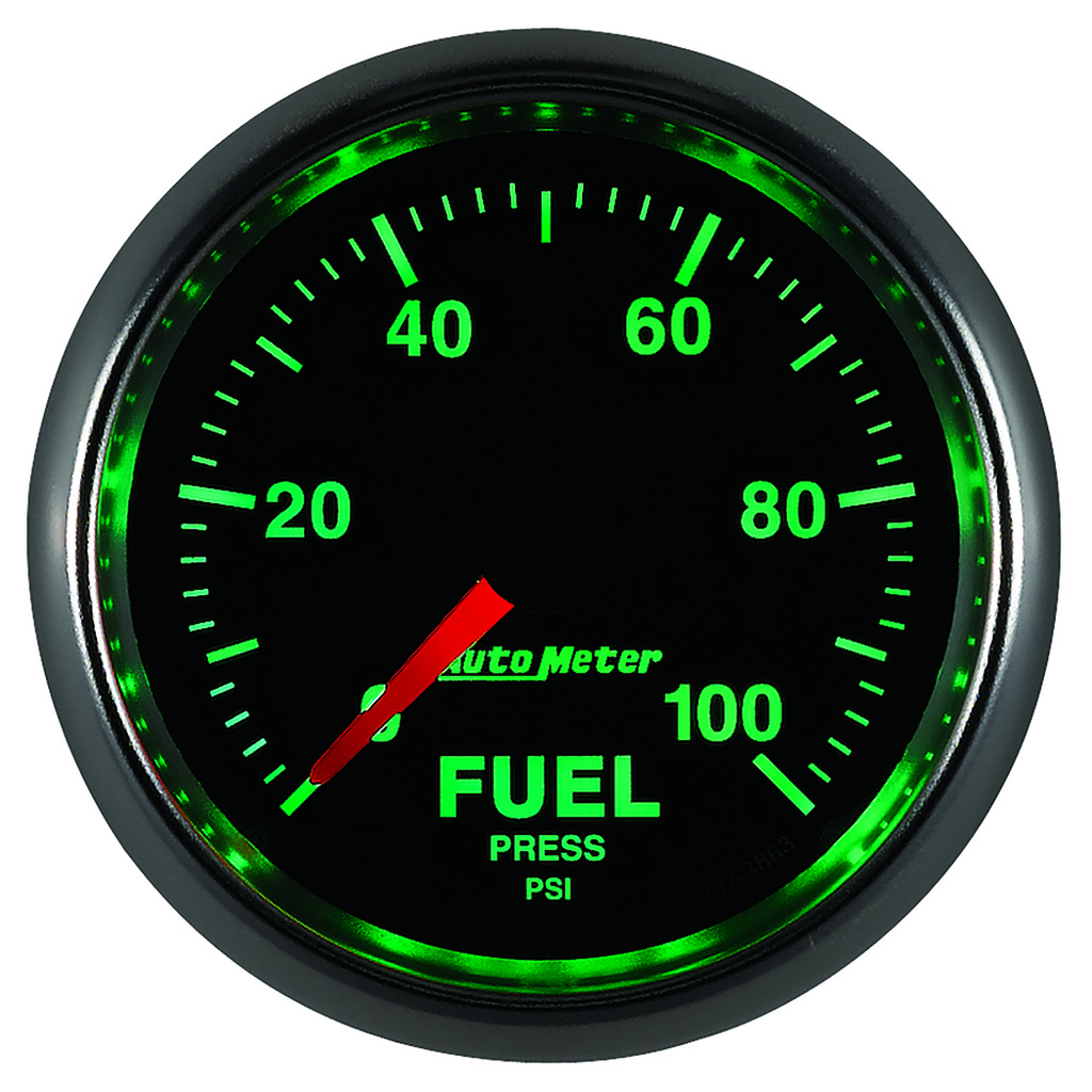 2-1/16" Fuel Pressure, 0-100 Psi, Gs