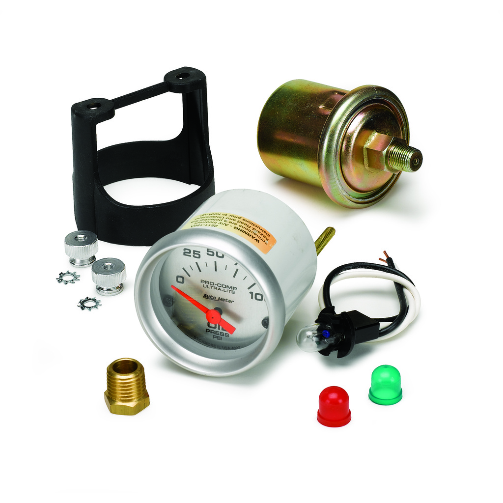 2-1/16" Oil Pressure, 0-100 Psi, Ultra-Lite