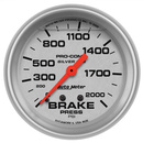 2-5/8" Brake Pressure, 0-2000 Psi, Liquid Filled, Ultra-Lite