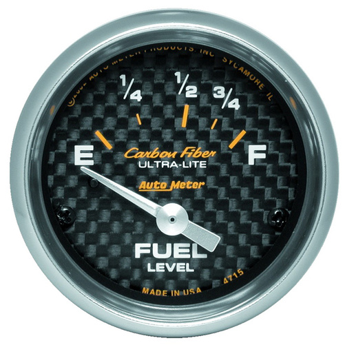 2-1/16" Fuel Level, 73-10 Ω, Carbon Fiber