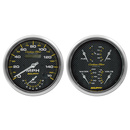 2 Pc. Gauge Kit, 5" Quad & Tach/Speedo, 240-33 Ω, Carbon Fiber