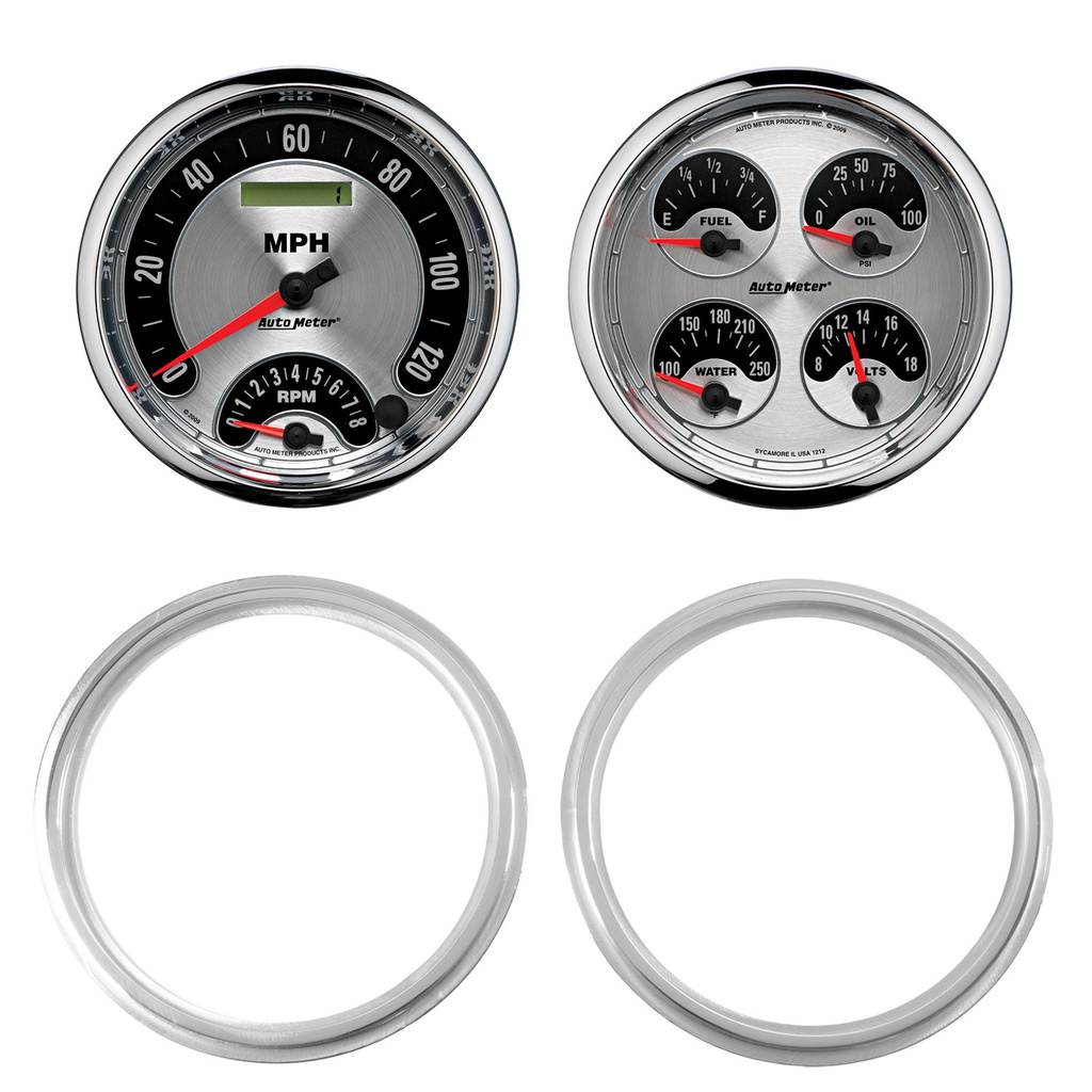 2 Gauge Direct Fit Dash Kit, Chevy Truck 47-53, 2 Gauge,  American Muscle