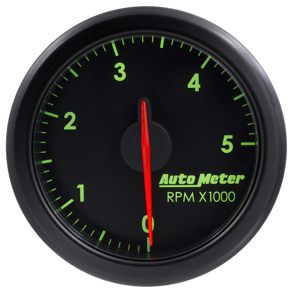2-1/16" Tach, 0-5,000 Rpm, Airdrive, Black