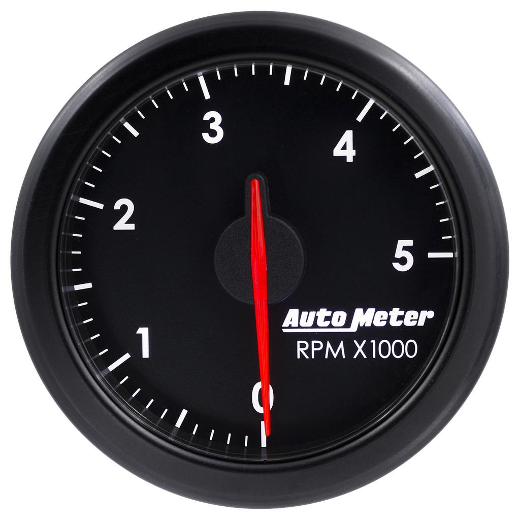 2-1/16" Tach, 0-5,000 Rpm, Airdrive, Black