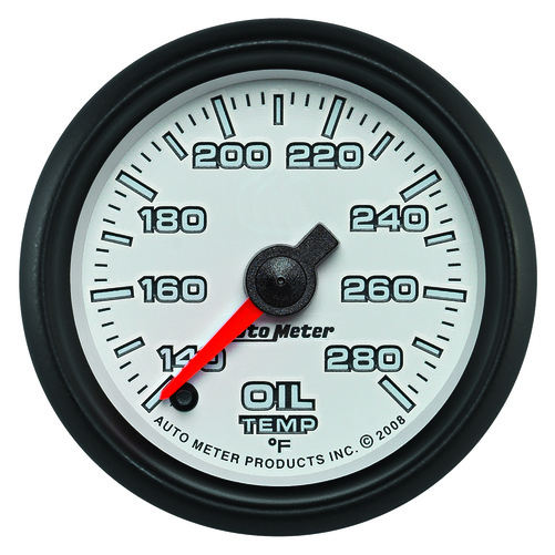 2-1/16" Oil Temperature, 140-280 °F, White, Pro-Cycle