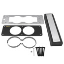 Gauge Cage, Dual, 2-5/8", Black, Mustang 87-93 Fox