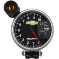 5" Tachometer, 0-10,000 Rpm, Pedestal W/ Ext. Shift-Lite, Chevy Gold Bowtie
