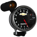 5" Tachometer, 0-10,000 Rpm, Pedestal W/ Ext. Shift-Lite, Chevy Gold Bowtie