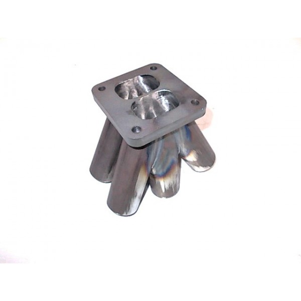 Merge collector 6cyl mild Steel straight - T3 twin-entry